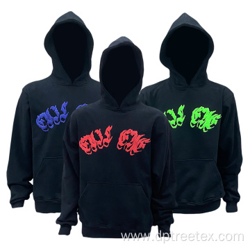 Custom Cotton Hooded Pullover Foam Printing Casual Hoodies